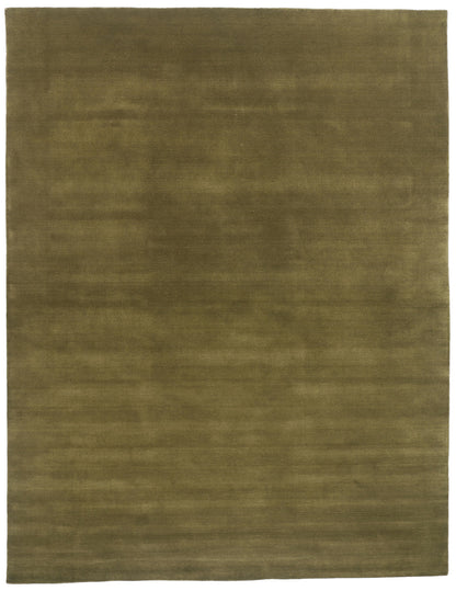 10 x 13 Solid Olive Green Modern Rug 31151