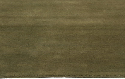 5 x 7 Solid Olive Green Modern Rug 31166