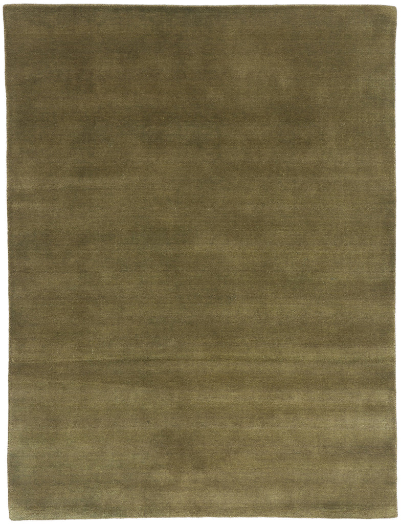 5 x 7 Solid Olive Green Modern Rug 31166