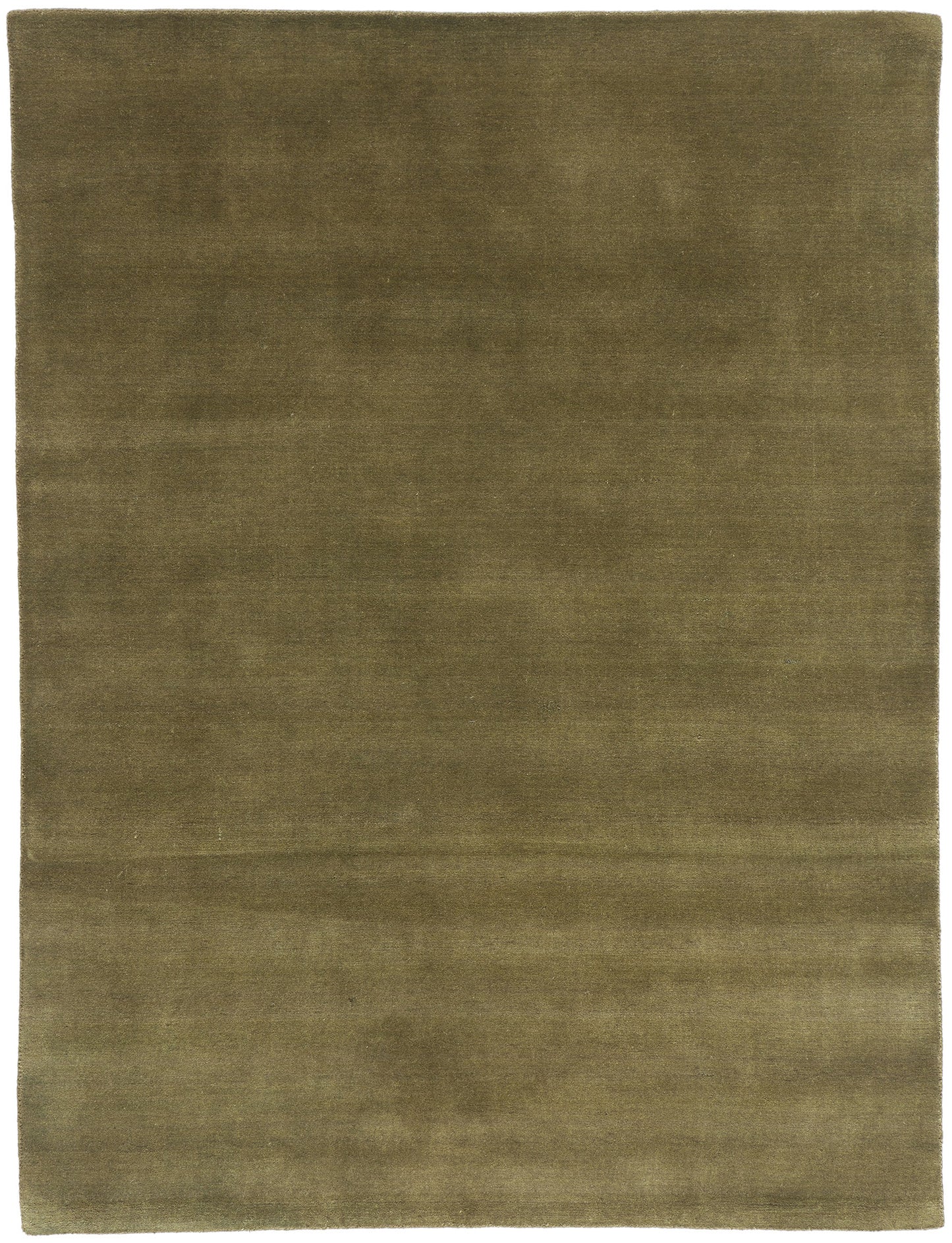 5 x 7 Solid Olive Green Modern Rug 31166