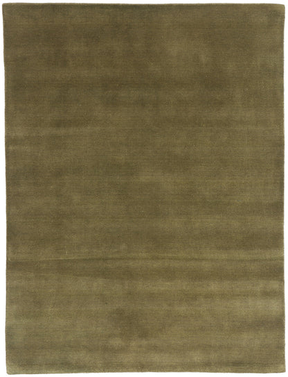 5 x 7 Solid Olive Green Modern Rug 31166