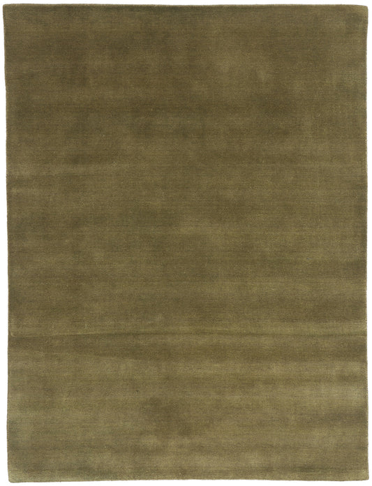 5 x 7 Solid Olive Green Modern Rug 31166