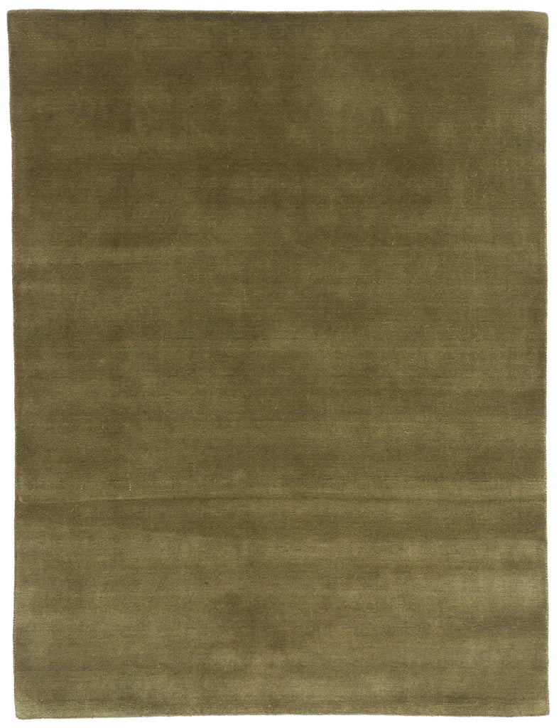5 x 7 Solid Olive Green Modern Rug 31167