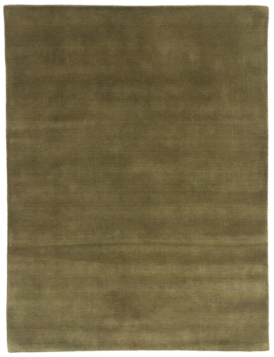 5 x 7 Solid Olive Green Modern Rug 31167