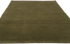 5 x 8 Solid Olive Green Modern Rug 31169