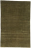 5 x 8 Solid Olive Green Modern Rug 31169