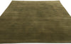 5 x 8 Solid Olive Green Modern Rug 31170