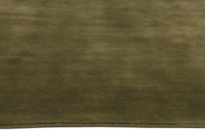 5 x 8 Solid Olive Green Modern Rug 31170