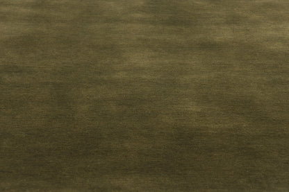 5 x 8 Solid Olive Green Modern Rug 31170