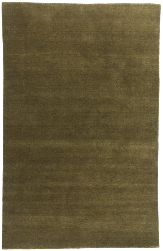 5 x 8 Solid Olive Green Modern Rug 31170