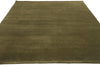 5 x 8 Solid Olive Green Modern Rug 31174