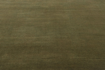 6 x 9 Solid Olive Green Modern Rug 31163