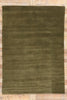 6 x 9 Solid Olive Green Modern Rug 31163