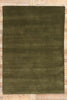 6 x 9 Solid Olive Green Modern Rug 31164
