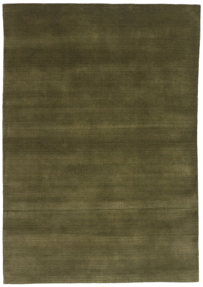 6 x 9 Solid Olive Green Modern Rug 31164