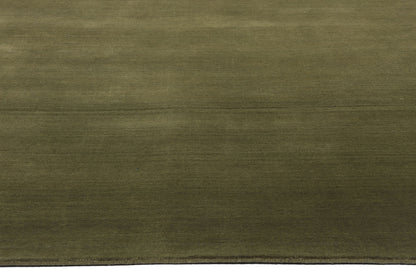 6 x 9 Solid Olive Green Modern Rug 31165