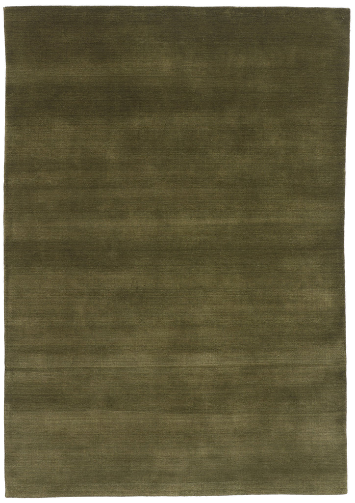6 x 9 Solid Olive Green Modern Rug 31165