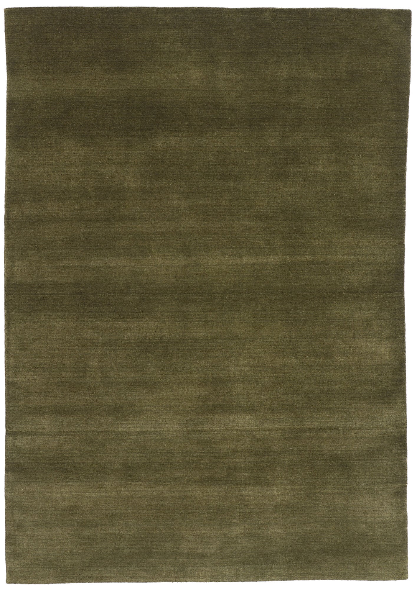 6 x 9 Solid Olive Green Modern Rug 31165