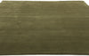 7 x 9 Solid Olive Green Modern Rug 31179