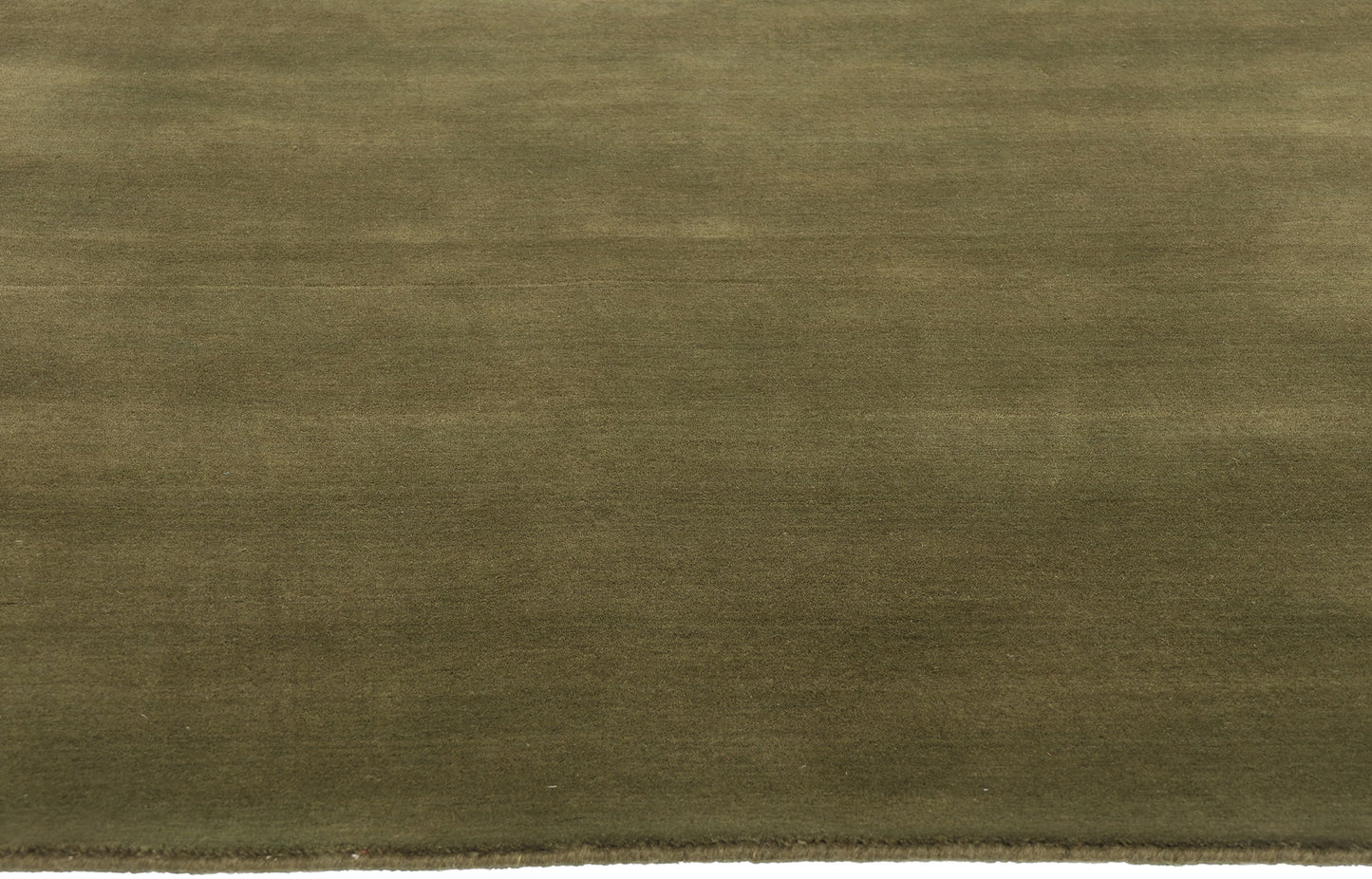 8 x 10 Solid Olive Green Modern Rug 31150