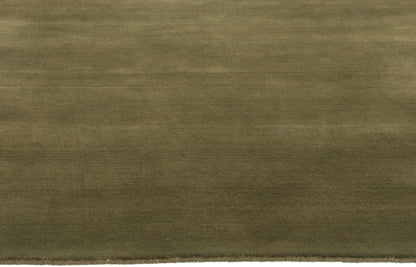 8 x 10 Solid Olive Green Modern Rug 31150