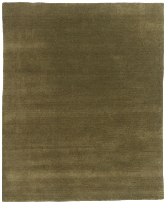 8 x 10 Solid Olive Green Modern Rug 31150