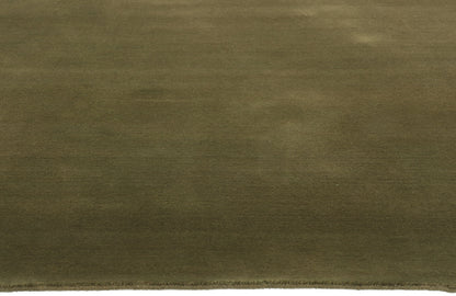 8 x 10 Solid Olive Green Modern Rug 31152