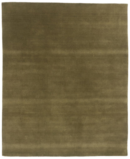 8 x 10 Solid Olive Green Modern Rug 31152