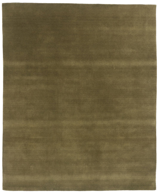 8 x 10 Solid Olive Green Modern Rug 31152