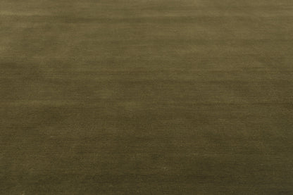 8 x 10 Solid Olive Green Modern Rug 31158