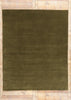 8 x 10 Solid Olive Green Modern Rug 31158