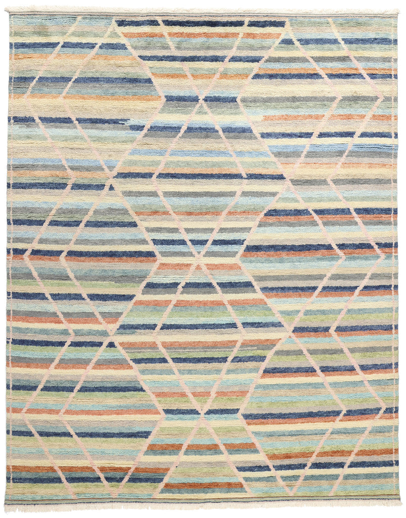 9 x 12 Prismatic Pathways Modern Moroccan Rug 31247