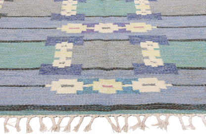 4 x 7 Sverker Greuholm Vintage Swedish Rollakan Rug 79057