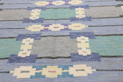 4 x 7 Sverker Greuholm Vintage Swedish Rollakan Rug 79057