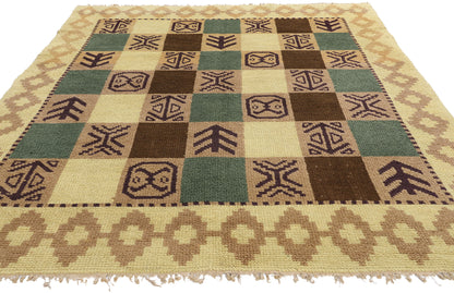 6 x 8 Vintage Swedish Scandinavian Flossa Rug 79050
