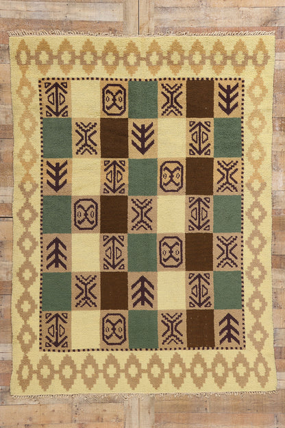6 x 8 Vintage Swedish Scandinavian Flossa Rug 79050
