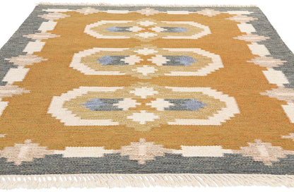 5 x 8 Vintage Swedish Scandinavian Rollakan Rug 79040
