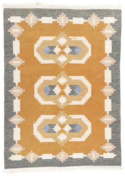 5 x 8 Vintage Swedish Scandinavian Rollakan Rug 79040
