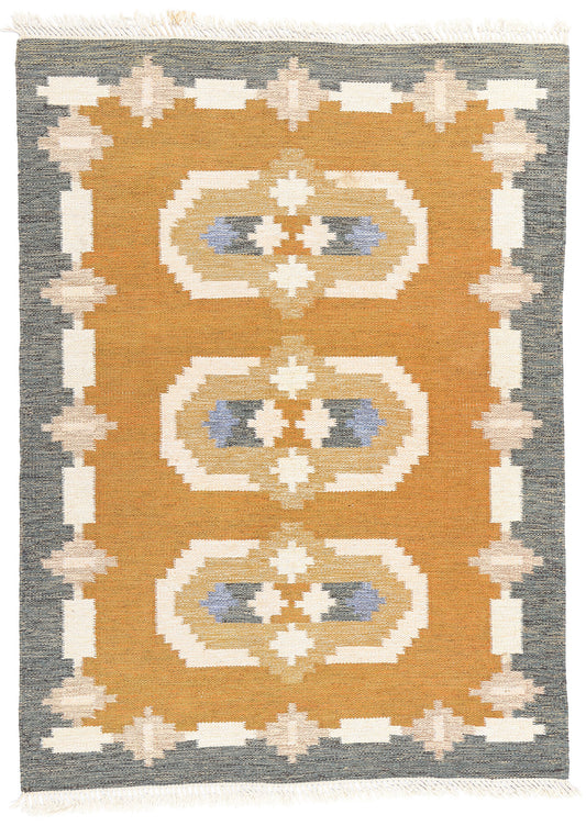 5 x 8 Vintage Swedish Scandinavian Rollakan Rug 79040