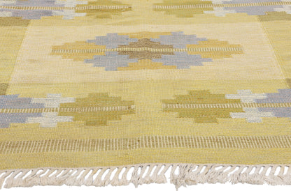 6 x 7 Vintage Swedish Rollakan Rug 79032