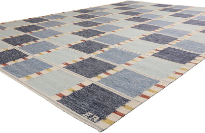 10 x 14 Scandinavian Modern Swedish Inspired Kilim Rug 31123
