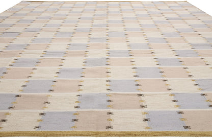 12 x 14 Scandinavian Modern Swedish Inspired Kilim Rug 31336