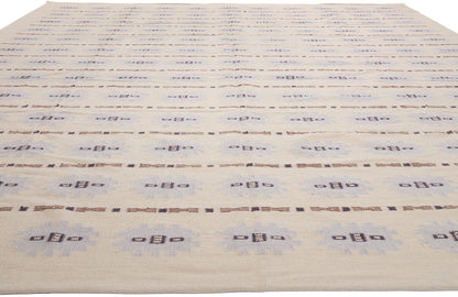 12 x 15 Scandinavian Modern Swedish Inspired Kilim Rug 31329