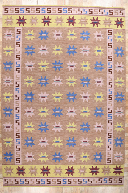 12 x 18 Scandinavian Modern Swedish Inspired Kilim Rug 31338