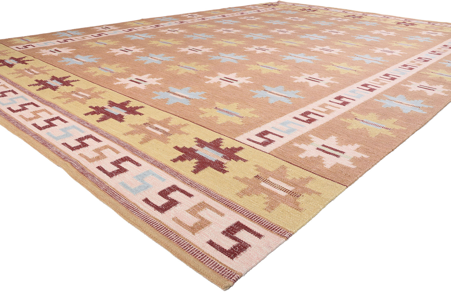 12 x 18 Scandinavian Modern Swedish Inspired Kilim Rug 31347