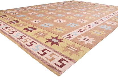 12 x 18 Scandinavian Modern Swedish Inspired Kilim Rug 31347