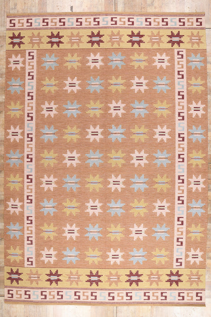 12 x 18 Scandinavian Modern Swedish Inspired Kilim Rug 31347