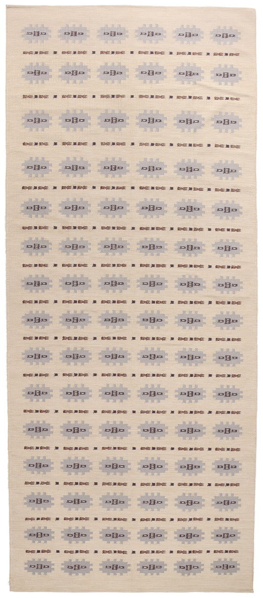 7 x 17 Scandinavian Modern Swedish Inspired Kilim Rug 31342