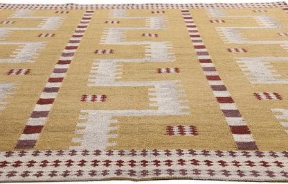 9 x 12 Scandinavian Modern Swedish Inspired Kilim Rug 30674