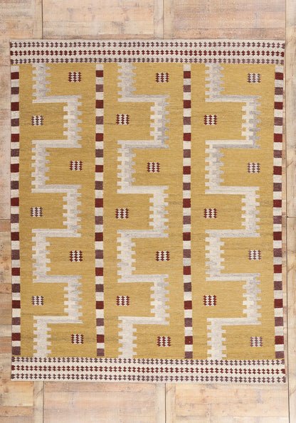 9 x 12 Scandinavian Modern Swedish Inspired Kilim Rug 30674